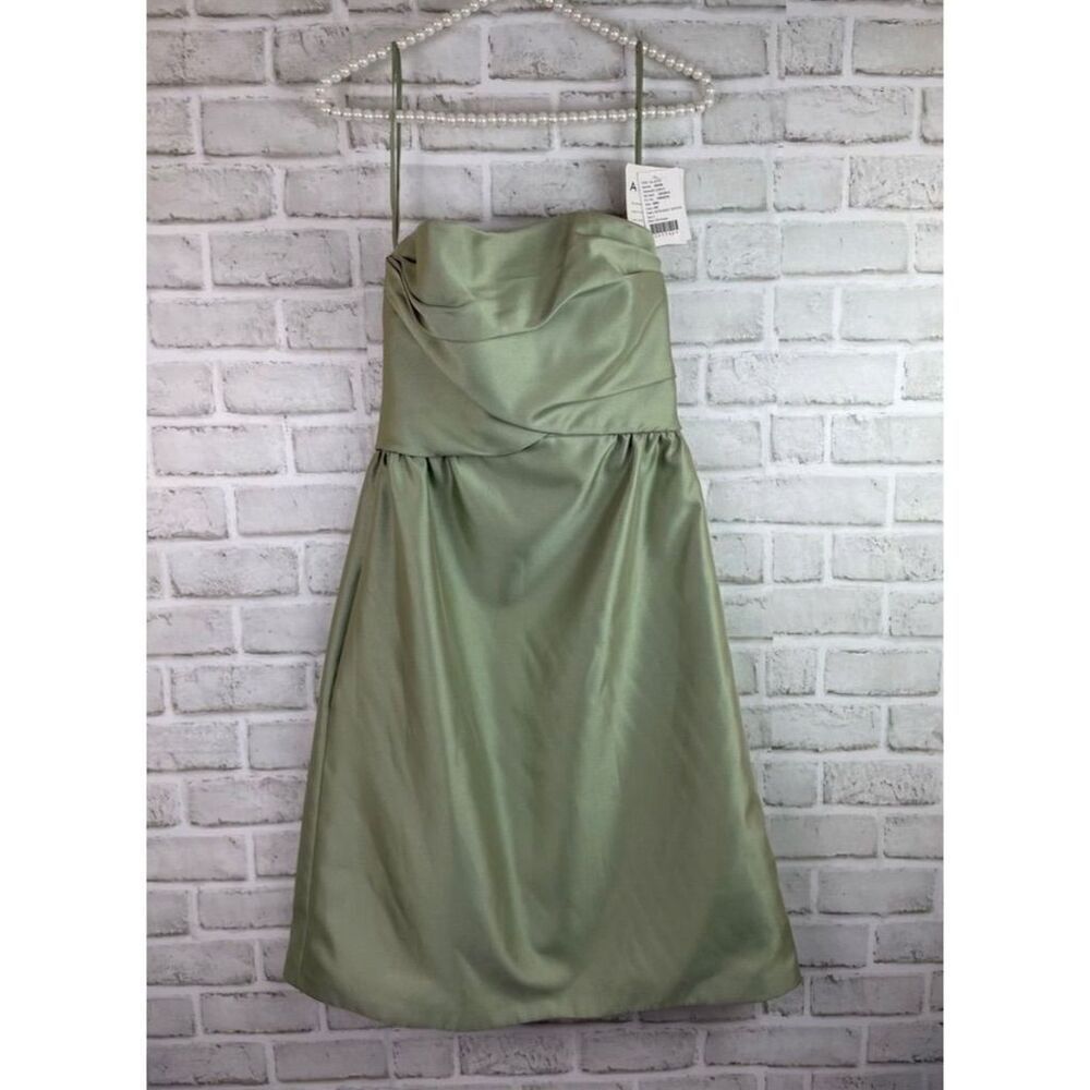 New Amsale Women's Halter Fit & Flare Dress Size 6 Lime Formal, Wedding